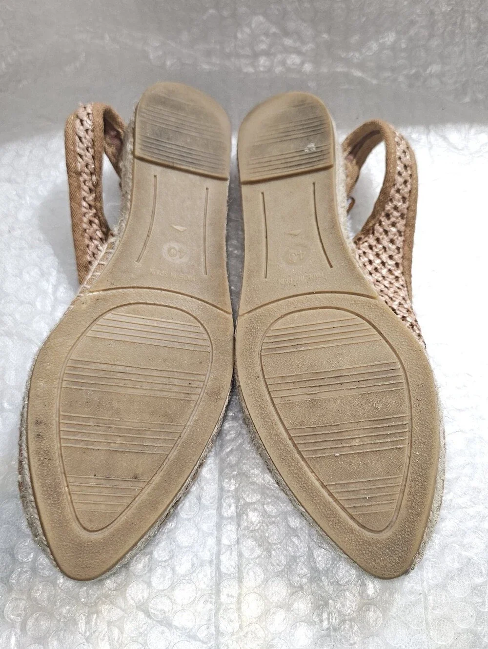 Boden Woven Slingback Espadrille Flat Sandals Size 40 Usa 9 Blush Pink Coastal